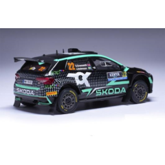 1:43 Масштабная модель SKODA Fabia RS Rally2 #22 "Toksport WRT" Greensmith/Andersson 6 место Safari Rally 2024