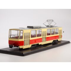 1:43 Масштабная модель Трамвай Tatra-T6B5, красно-бежевый