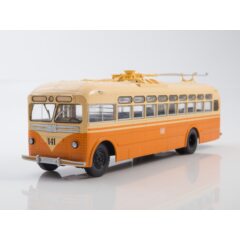 1:43 Масштабная модель Троллейбус МТБ-82Д, оранжевый