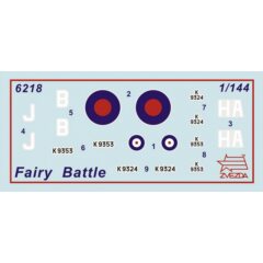 1:144 Сборная модель Британский Бомбардировщик "Фэйри Бэттл"