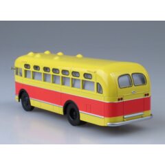 1:43 Масштабная модель Автобус ЗИС-155 красно-жёлтый, со шторками