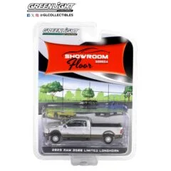 1:64 Масштабная модель DODGE Ram 3500 Limited Longhorn 2023 Billet Silver/Brown Metallic