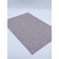 Самоклеющаяся текстура тротуарной плитки №2 (мелкая), для макетов, лист А4