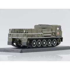 1:43 Масштабная модель Артиллерийский гусеничный тягач АТС-59Г, парадный