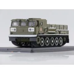 1:43 Масштабная модель Артиллерийский гусеничный тягач АТС-59Г, парадный