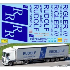 1:43 Декаль Транспортная компания Rudolf Riegler 3 (синий)