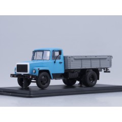 1:43 Масштабная модель 3307 (двигатель ЗМЗ-513) дерев. борт (голубой-серый)
