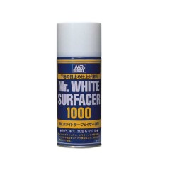 Краска  грунтовка в баллончиках  Mr.WHITE SURFACER 1000 170мл