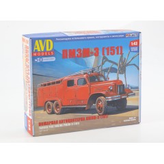 1:43 Сборная модель Пожарная автоцистерна ПМЗМ-3 (151)