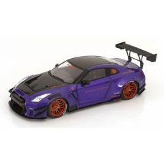 1:18 Масштабная модель Nissan GT-R (R35) W/ Liberty Walk Body Kit 2.0 - 2022 (purple)
