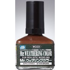 Краска 40мл MR.WEATHERING COLOR WC03 STAIN BROWN