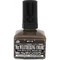 Краска 40мл MR.WEATHERING COLOR WC18 SHADE BROWN