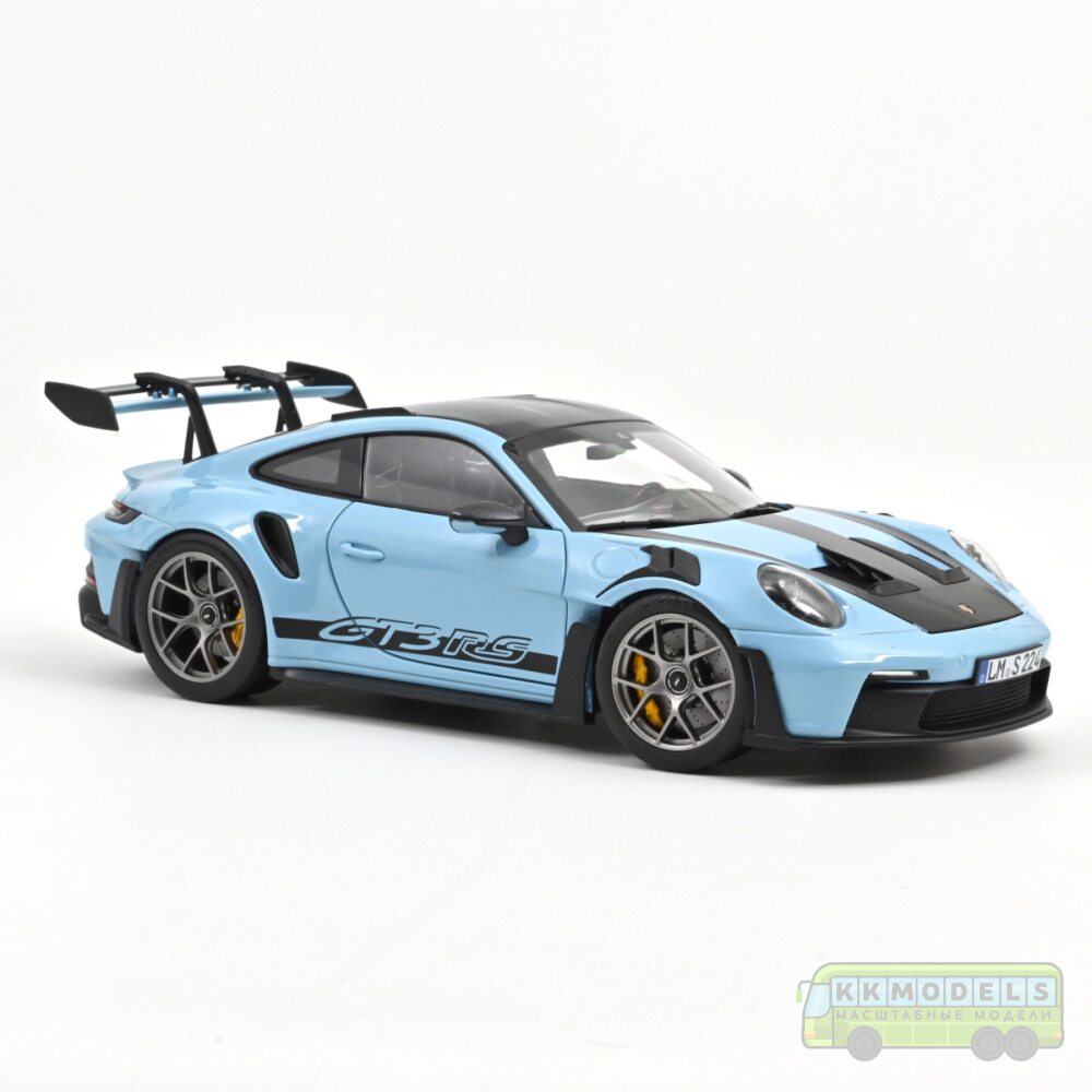 1:18 Масштабная модель PORSCHE 911 GT3 RS (992) "Weissach Package" 2022 Gulf Blue