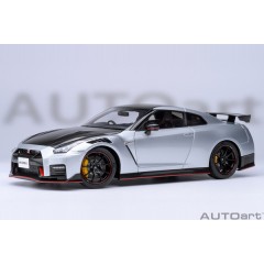 1:18 Масштабная модель Nissan GT-R (R35) NISMO 2022 Special edition (ultimate metal silver)
