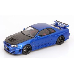 1:18 Масштабная модель Nissan Skyline GT-R (R34) Z-tune (bayside blue w/carbon bonnet)