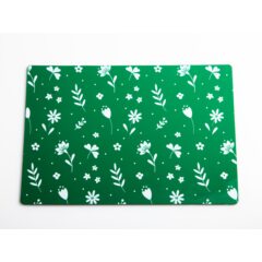 Коврик для резки А5, 3 слоя, зеленый, цветочки