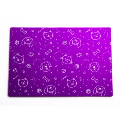 Коврик для резки А5, 3 слоя, фиолетовый, кошечки собачки_2