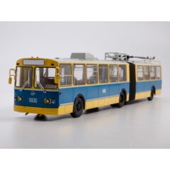1:43 Масштабная модель Троллейбус ЗИУ-10, жёлто-синий