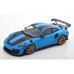 1:18 Масштабная модель Porsche 911 (991.2) GT2 RS Weissach Package (blue)