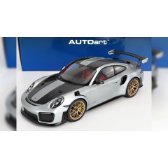 1:18 Масштабная модель Porsche 911 (991.2) GT2 RS Weissach Package (silver)