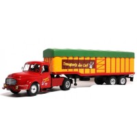 1:43 Масштабная модель WILLEME Lc610 Truck Transports Du Cerf (1952), red / orange / green