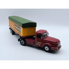 1:43 Масштабная модель WILLEME Lc610 Truck Transports Du Cerf (1952), red / orange / green