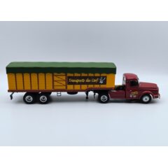 1:43 Масштабная модель WILLEME Lc610 Truck Transports Du Cerf (1952), red / orange / green