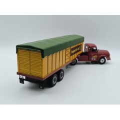 1:43 Масштабная модель WILLEME Lc610 Truck Transports Du Cerf (1952), red / orange / green