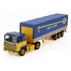 1:43 Масштабная модель SCANIA Lbt 143 Truck Telonato Asg Transports (1982), Yellow Blue Silver