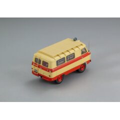 1:43 Масштабная модель Советский автомобиль тип 450A «Передвижная Пожарная Лаборатория» с интерьером - г. Новосибирск - 1962 г.