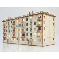 1:87 Сборная модель Хрущёвка пятиэтажный дом