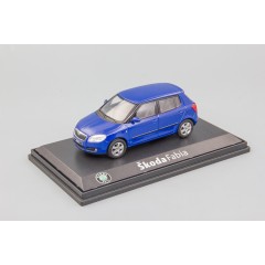 1:43 Масштабная модель Skoda Fabia II (2006) Blue Dynamic Uni
