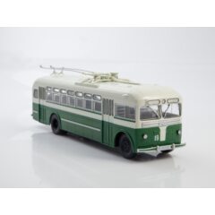 1:43 Масштабная модель Троллейбус МТБ-82Д, бело-зеленый