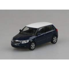1:43 Масштабная модель Skoda Fabia II 2007 Storm Blue Met./ White Roof