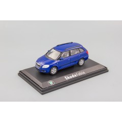 1:43 Масштабная модель Skoda Fabia II Combi (2007) Blue Dynamic Uni