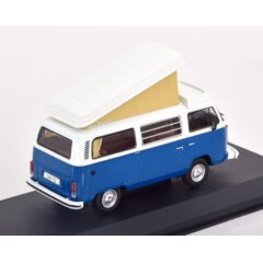 1:43 Масштабная модель VW T2 "Westfalia" Кэмпер с подъемной крышей 1978 Dark Blue/White
