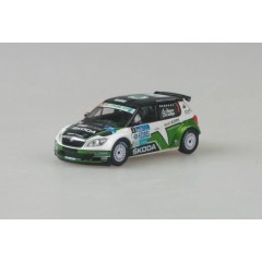 1:43 Масштабная модель Skoda Fabia II FL S2000 (2010) SATA Rallye Açores 2012 #1 Hänninen - Markkula