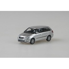 1:43 Масштабная модель Skoda Fabia II Сombi (facelift) 2012 Silver Brilliant Metallic