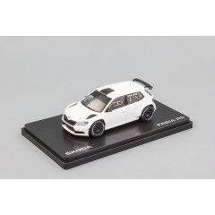 1:43 Масштабная модель Skoda Fabia III R5 (2015)  White - Gravel Wheels