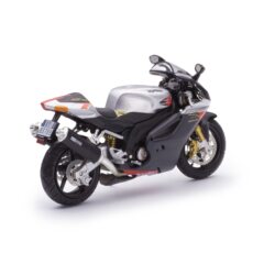 1:24 Масштабная модель мотоцикл Aprilia RSV 1000R черный с себеристым