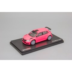 1:43 Масштабная модель Skoda Fabia III R5 (2015) Pink Matt