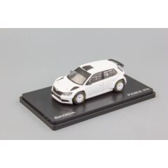 1:43 Масштабная модель Skoda Fabia III R5 (2015) White - Gravel Wheels