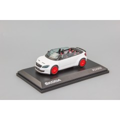 1:43 Масштабная модель Skoda Fabia RS2000 Concept Car 2011 White/Red Steels