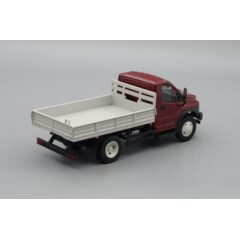 1:43 Масштабная модель ГАЗон C41R13 бортовой, бордовый / серый