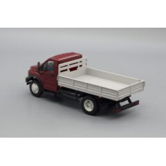 1:43 Масштабная модель ГАЗон C41R13 бортовой, бордовый / серый