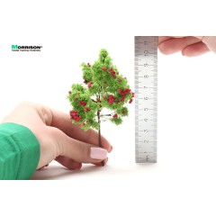 Фруктовое дерево для макета с красными плодами. Высота 10 см.