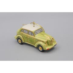 Ёлочная игрушка "Москвич 01" салатовый с белой крышей