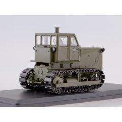 1:43 Масштабная модель Трактор ЧТЗ-100 металлические траки (хаки)