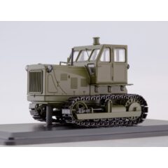 1:43 Масштабная модель Трактор ЧТЗ-100 металлические траки (хаки)