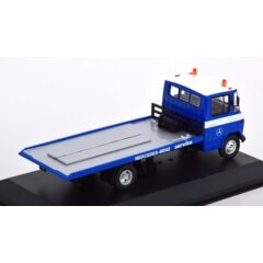 1:43 Масштабная модель эвакуатор MERCEDES-BENZ L608D "Mercedes-Benz Service" 1980 Blue